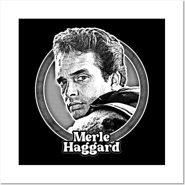 Merle Haggard \/\/ Retro Country Music Fan Design Wall Art by DankFutura